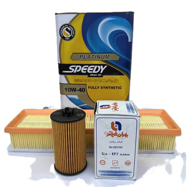 پکیج روغن موتور اسپیدی پلاتینیوم (10w40) SM مناسب برای دنا،سمند EF7