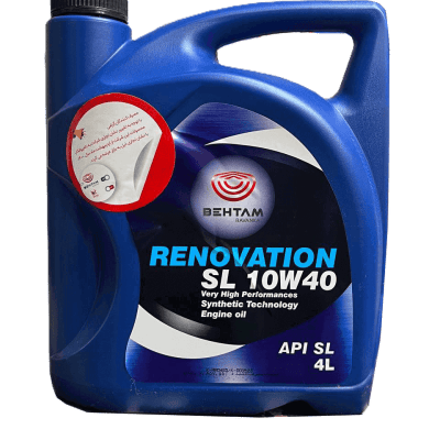 روغن موتور بهتام مدل رنوویشن (SL (10W-40 حجم 4 لیتر