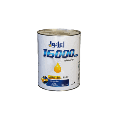 روغن موتور ایرانول 16000 مکس (20W-50) SL/CF حجم 4 لیتر