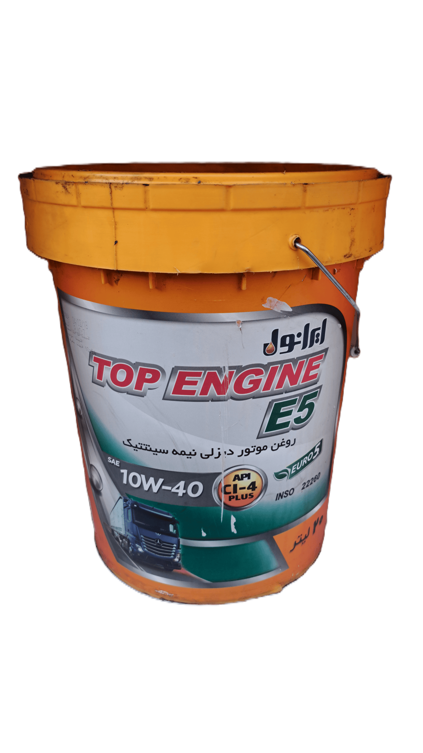 روغن موتور ایرانول تاپ انجین (10W-40) E5 حجم 20 لیتری روغن موتور ایرانول تاپ انجین (10W-40) E5 حجم 20 لیتری