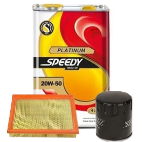 پکیج روغن موتور اسپیدی مدل پلاتینیوم (SM (20W50 حجم 4 لیتر مناسب پراید
