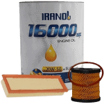 پکیج روغن موتور ایرانول مدل 16000 (20w50) SL مناسب 206 تیپ 2